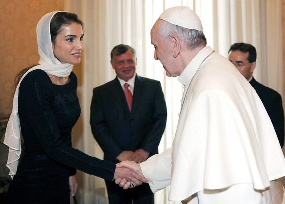 I sovrani di Giordania con papa Francesco