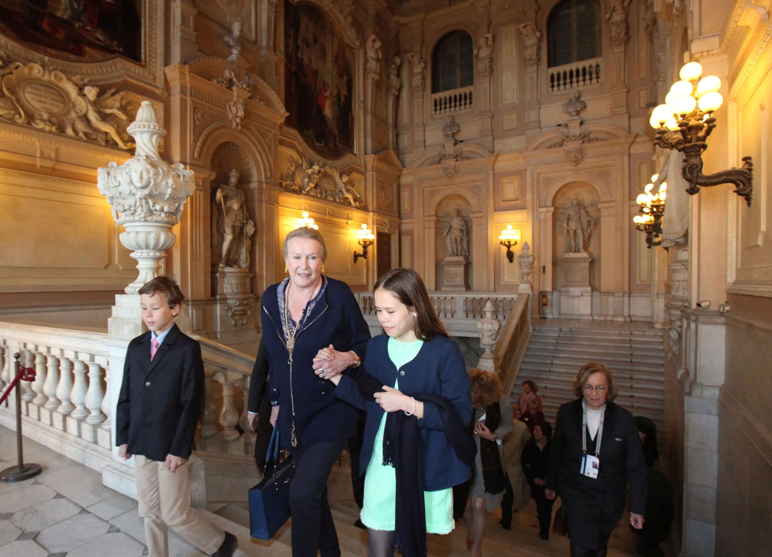 Torino 17/04/ 2015 Foto Giorgio Nota: LA PRINCIPESSA MARIA GABRIELLA DI SAVOIA PRESENTA LA MOSTRA SUI LUOGHI DELLE OSTENSIONI DELLA SINDONE A PALAZZO REALE